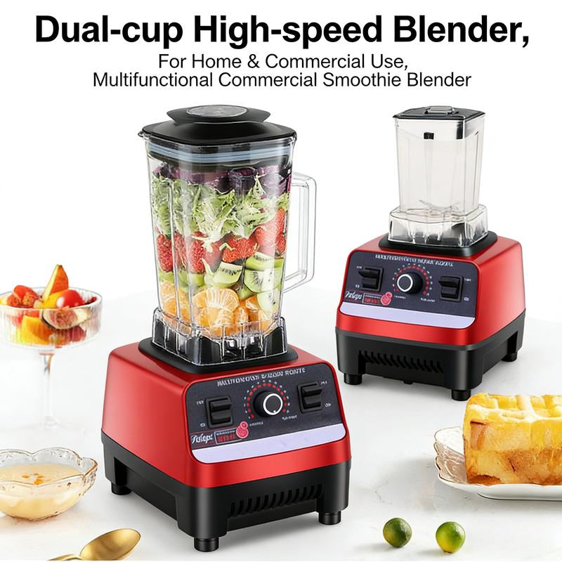 Powerful Professional Smoothie Blender - 1500W Commercial Blender with 6 Blades, 2L Bpa-Free Jar, 15 Adjustable Speeds 50000/Min, Perfect for Juicing, Crushed Ice, Milkshake & More, Ideal for Home and Café Use Juicermachine, Food Processor.