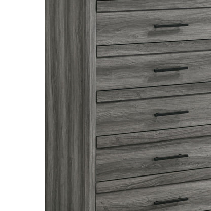 Denver - 5 Drawer Chest - Gray