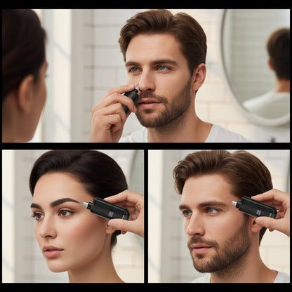 2026 Upgarde Nose Hair Trimmer for Men Women, Rechargeable Trimmer, Painless Eyebrow Facial Hair Shaver, LED Display Nose Clipper, Waterproof Dual Edge Blades Clipper for Easy Cleaning