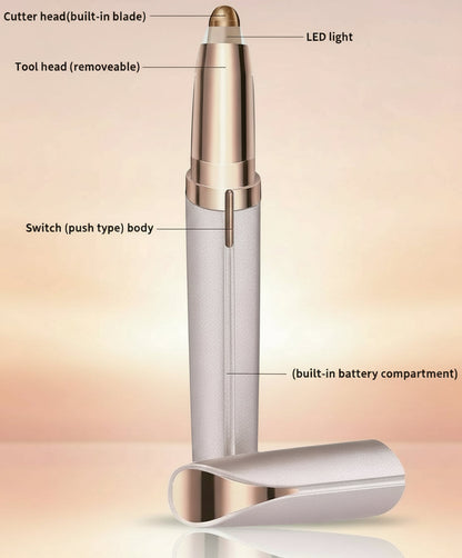 "Effortless Facial Eyebrow Grooming Tool for Lazy People! Rechargeable Electric Eyebrow Trimmer: 3-Second Quick Removal of Eyebrow Surrounding Hair without Skin Scratching, Magnetic Blade for Easy Disassembly & Cleaning,
