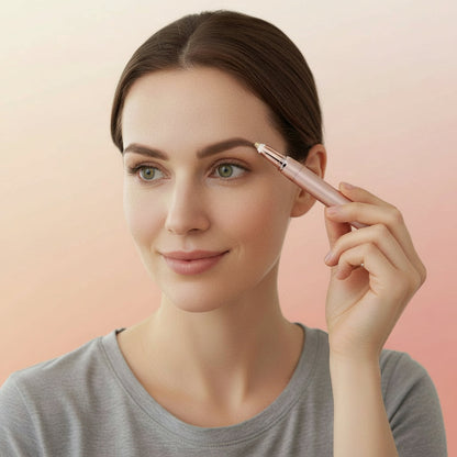 "Effortless Facial Eyebrow Grooming Tool for Lazy People! Rechargeable Electric Eyebrow Trimmer: 3-Second Quick Removal of Eyebrow Surrounding Hair without Skin Scratching, Magnetic Blade for Easy Disassembly & Cleaning,