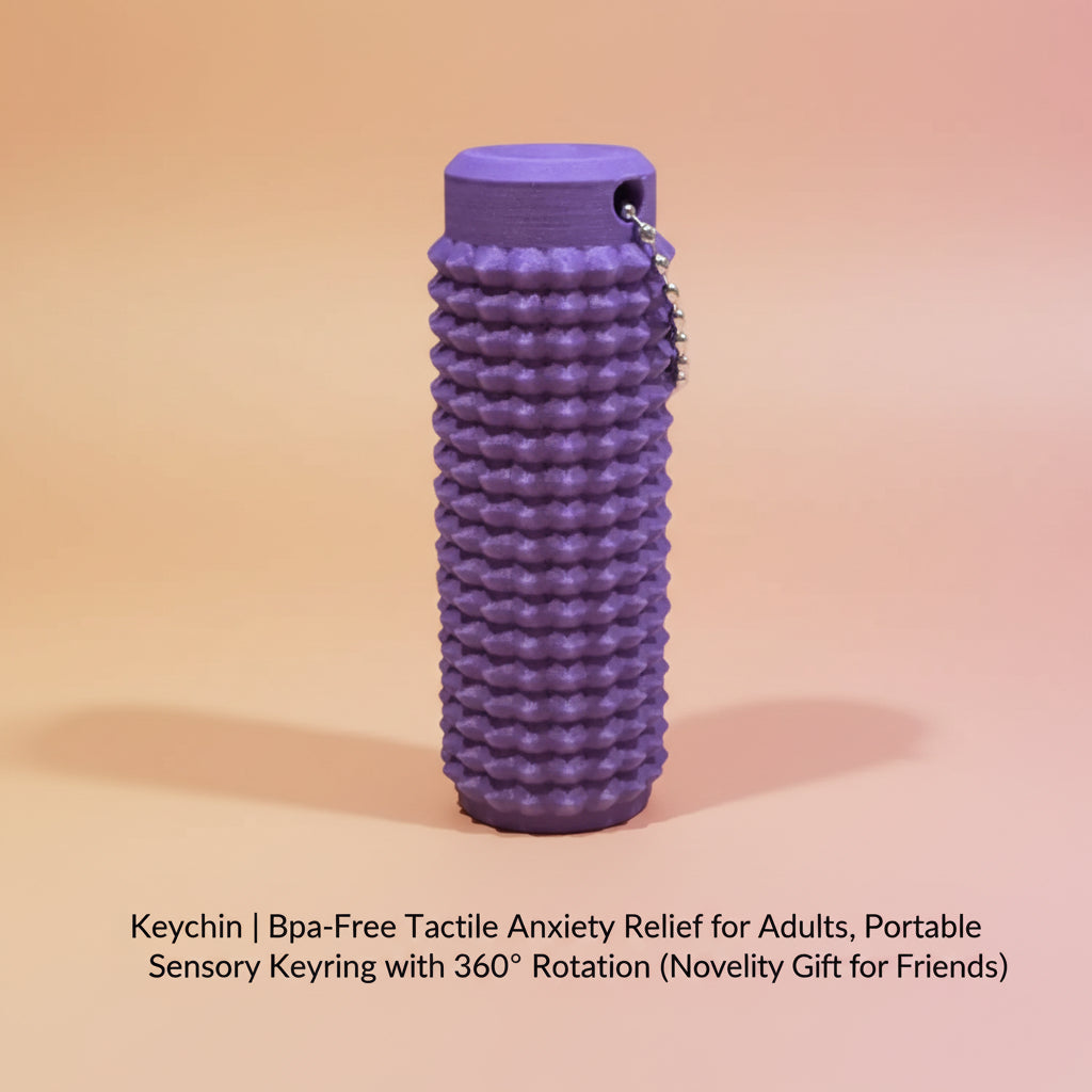 "Keychain | Bpa-Free Tactile Anxiety Relief for Adults, Portable Sensory Keyring with 360° Rotation (Novelty Gift for Friends)"