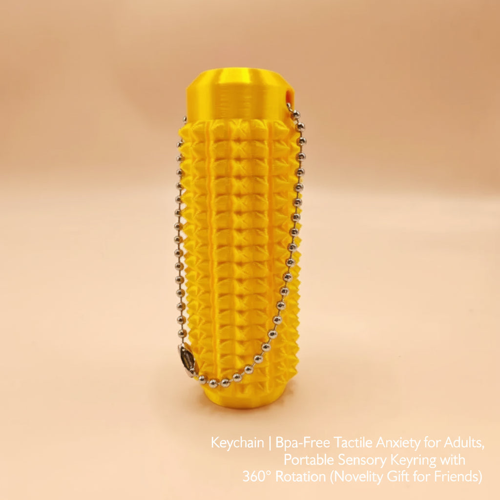 "Keychain | Bpa-Free Tactile Anxiety Relief for Adults, Portable Sensory Keyring with 360° Rotation (Novelty Gift for Friends)"