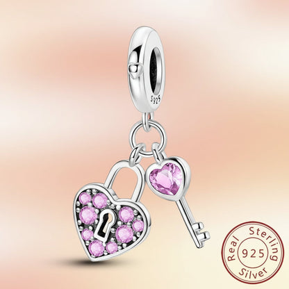 (50-113)MULA S925 Sterling Silver Pendant and Beads , Suitable for Pandora Bracelets and Necklaces, Ideal for Anniversary Gifts, Christmas, Birthday Presents, and Suitable for All Women.