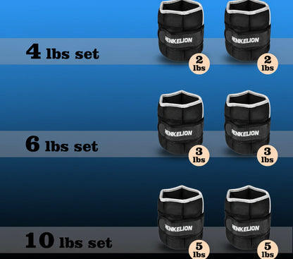 1 Pair 2 3 5 10 Lbs Adjustable Ankle Weights for Women Men Kids, Strength Training Wrist and Ankle Weights Sets for Gym, Fitness Workout, Running, Lifting - Black Grey Pink Blue Purple
