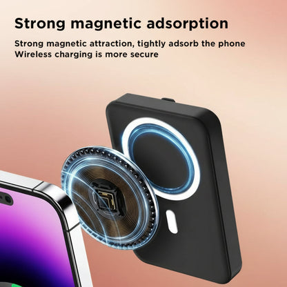 10000Mah Magnetic Power Bank,Foldable Wirelessportable Charger with LED Display,Fast Charging Foriphone 17/16/15/14/13/12 Pro/Pro Max/Plus, Compact Silicone