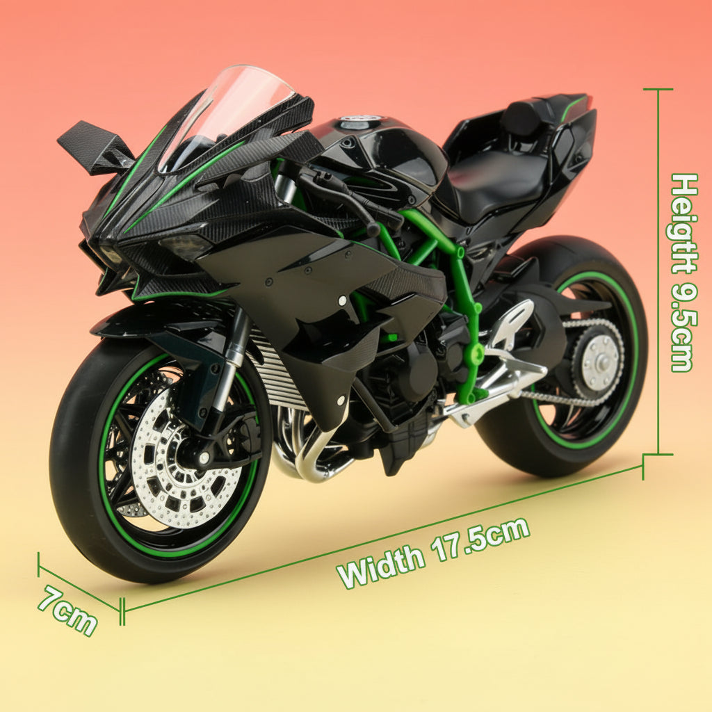 1:12 Scale Diecast Motorcycle Model - Zinc Alloy Collectible Toy! Features Suspension, Free - Roller, Push - Back & Non - Rechargeable Button Battery. Black, Sleek Modern Design for Diecast Enthusiasts!