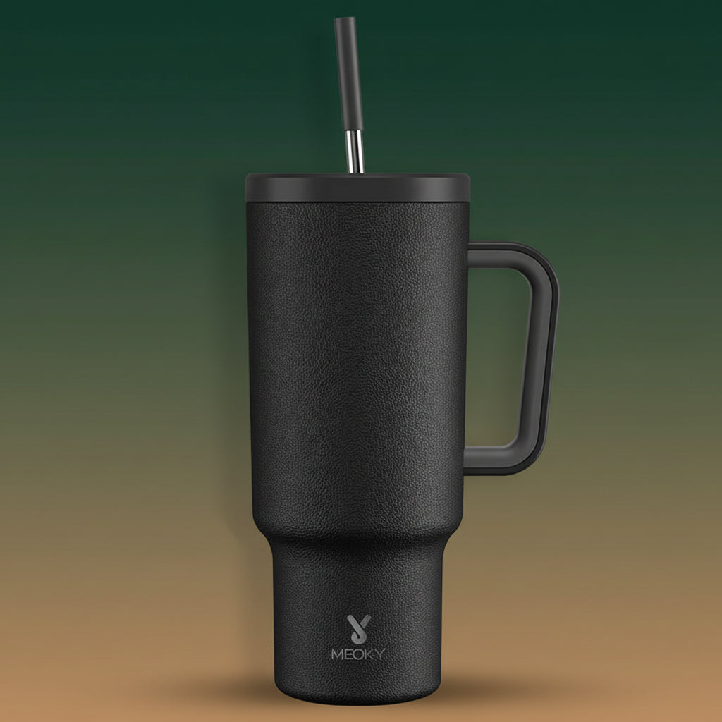 40Oz Vacuum Flask, Vacuum Insulated Tumbler, Stainless Steel Water Bottle with Handle, Large Capacity Drinking Cup for Home Office Outdoor Camping