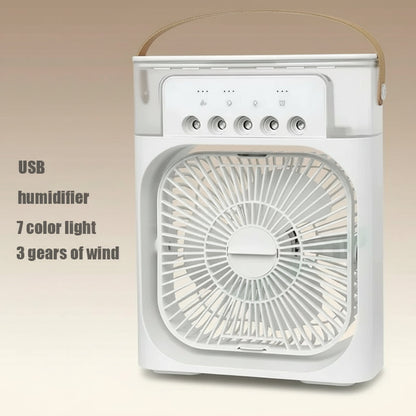 3 in 1 New Fan Air Conditioner Household Small Air Cooler LED Night Light Portable Humidifier Air Adjustment Fan Office Home Fan