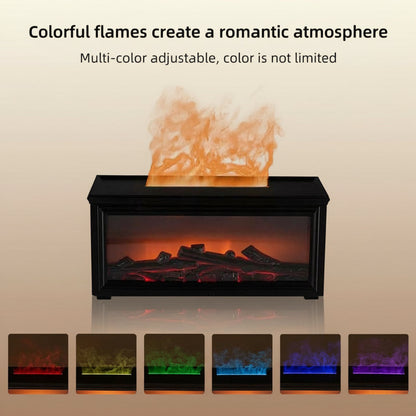 300 Ml Essential Oil Diffuser, 7 Color Flame Modes - Aroma Therapy Device, Air Humidifier , Air Purifier, Fragrance Diffuser, Automatic Shut-Off, Timer and Remote Control, Suitable for Home and Bedroom, Can Be Given as a Gift. Fireplace Humidifier
