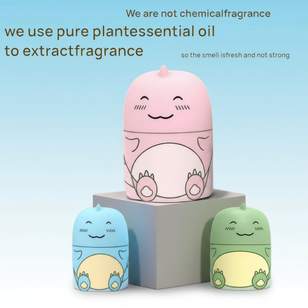 3PCS Toilet Bowl Cleaner Bottle, Cute Dinosaur-Shaped Bathroom Toilet Tank Cleaner with Ocean, Jasmine, and Peach Scent Full Head Coverage