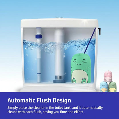 3PCS Toilet Bowl Cleaner Bottle, Cute Dinosaur-Shaped Bathroom Toilet Tank Cleaner with Ocean, Jasmine, and Peach Scent Full Head Coverage