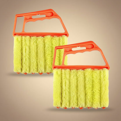 3Pcs Window Blind Cleaning Brush, Window Blind Cleaner, Air Conditioning Outlet Dust Removal Brush, Hand-Held Curtain Brush, Heavy Duty, Home Care Supplies, Yellow Household Items-Mm