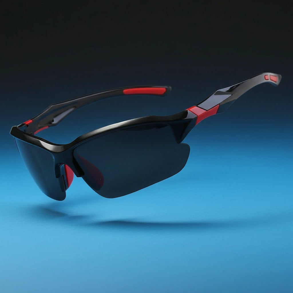 4-Pack Polarized Sports Glasses for Men and Women - Windproof Outdoor Eyewear for Baseball, Running, Fishing, Golf, and Driving + LED Glowing Pumpkin Skull Party Rings for Ultimate Cosplay Fun!