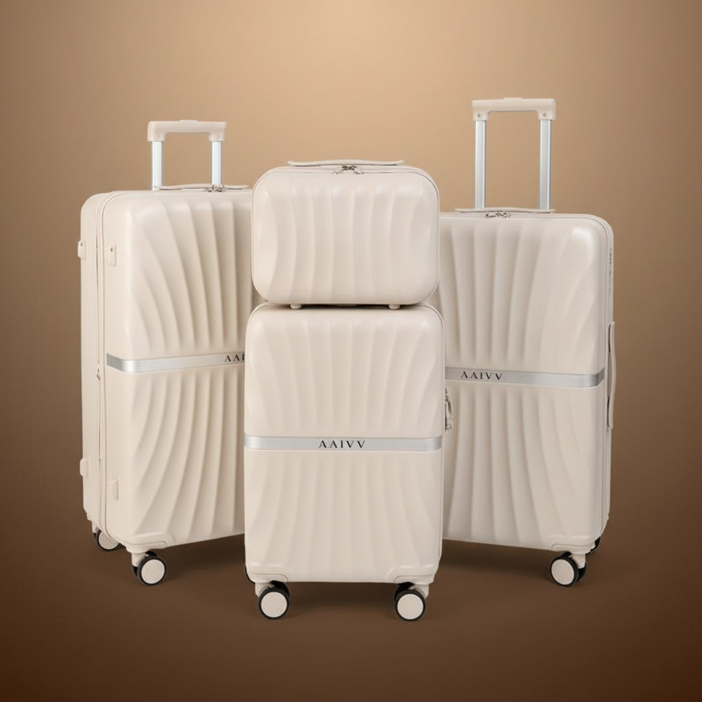 AAIVV 4-Piece Expandable Luggage Set - Durable Hardshell Suitcases with Double Spinner Wheels & TSA Lock (13/20/26/28In) -