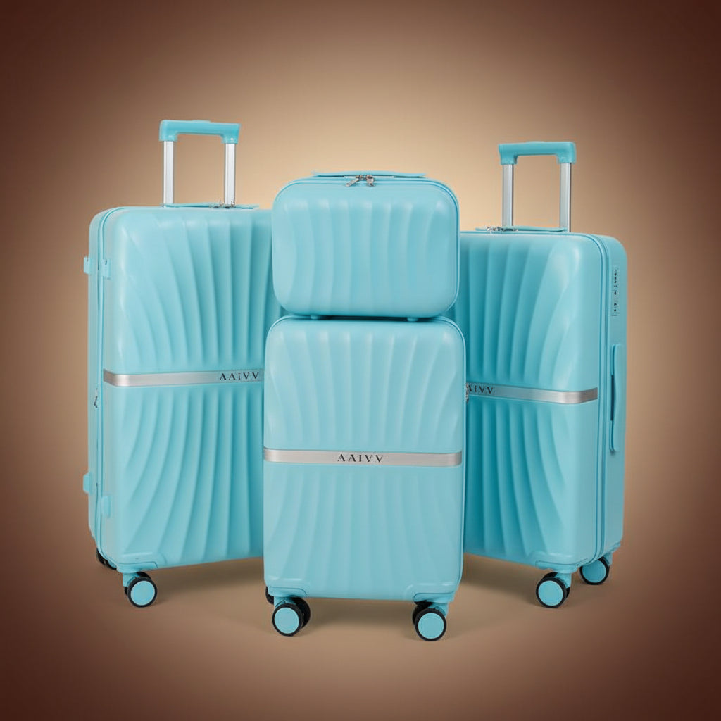 AAIVV 4-Piece Expandable Luggage Set - Durable Hardshell Suitcases with Double Spinner Wheels & TSA Lock (13/20/26/28In) -