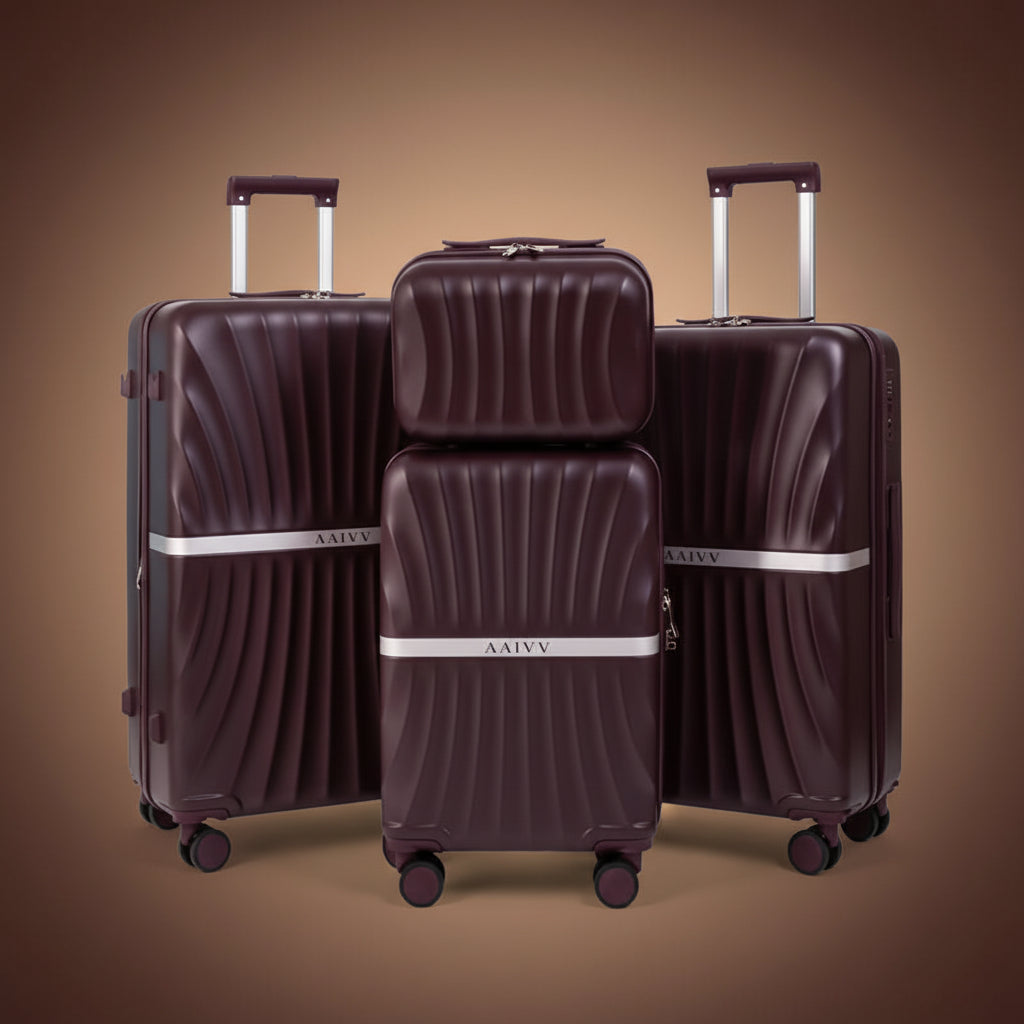 AAIVV 4-Piece Expandable Luggage Set - Durable Hardshell Suitcases with Double Spinner Wheels & TSA Lock (13/20/26/28In) -