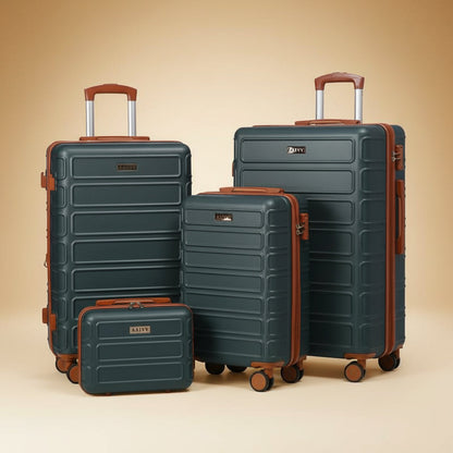 AAIVV 4Pcs Luggage Sets with TSA Locks-Suitcasefor Travel, Hardshell Luggage TSA Lock Spinnerwheels Hardshell Lightweight.