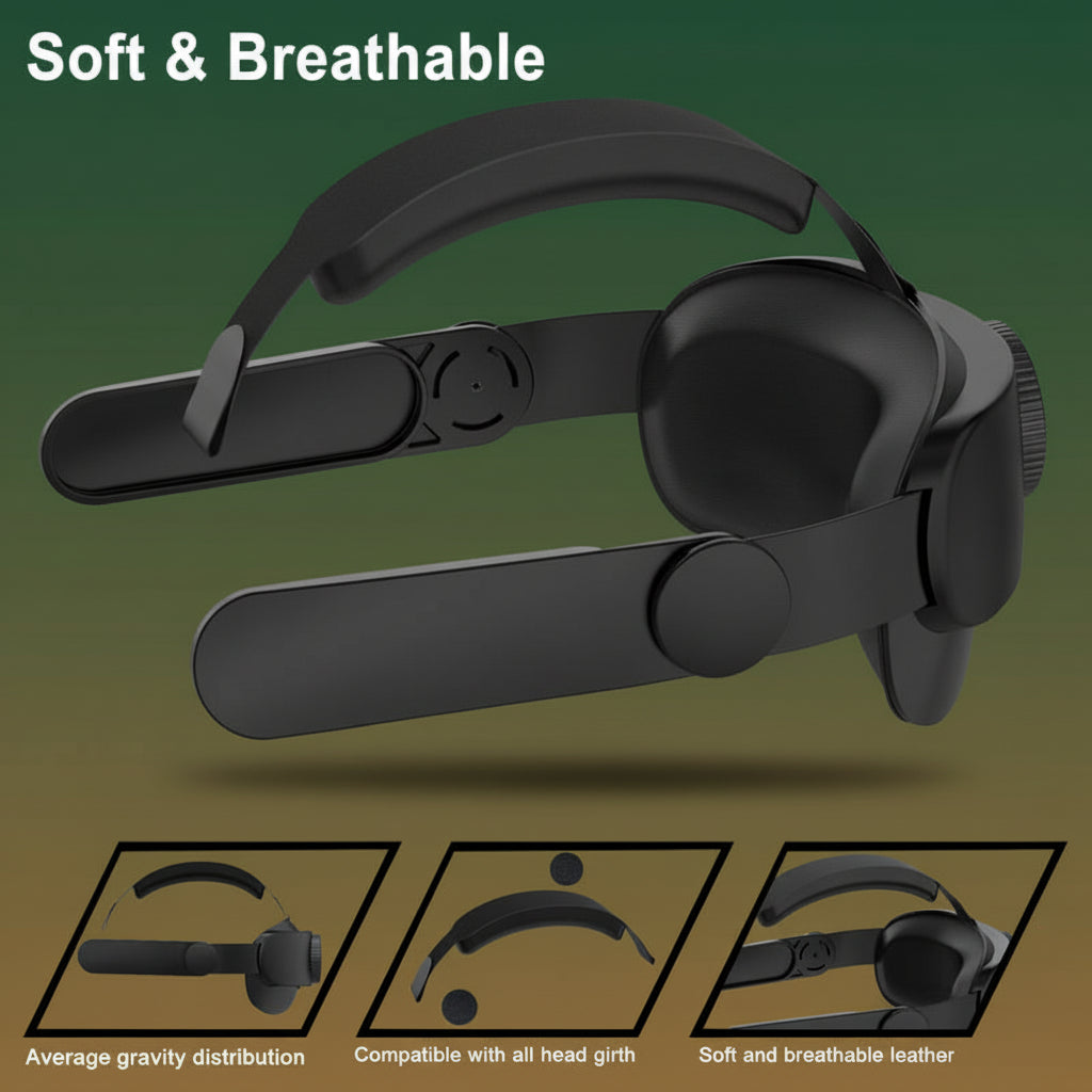 Adjustable VR Headband, 1 Count Replacement VR Head Strap, Soft Breathable VR Headband for Oculus Quest 2 Meta Quest 2, VR Accessories (Headband Only), VR Stock Accessory