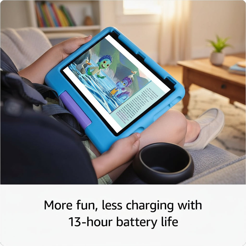 Amazon Fire HD 10 Kids Tablet (Newest Model) Ages 3-7 | Bright 10.1" HD Screen with Included Ad-Free and Exclusive Content, Robust Parental Controls, 13-Hr Battery, 32 GB, Blue
