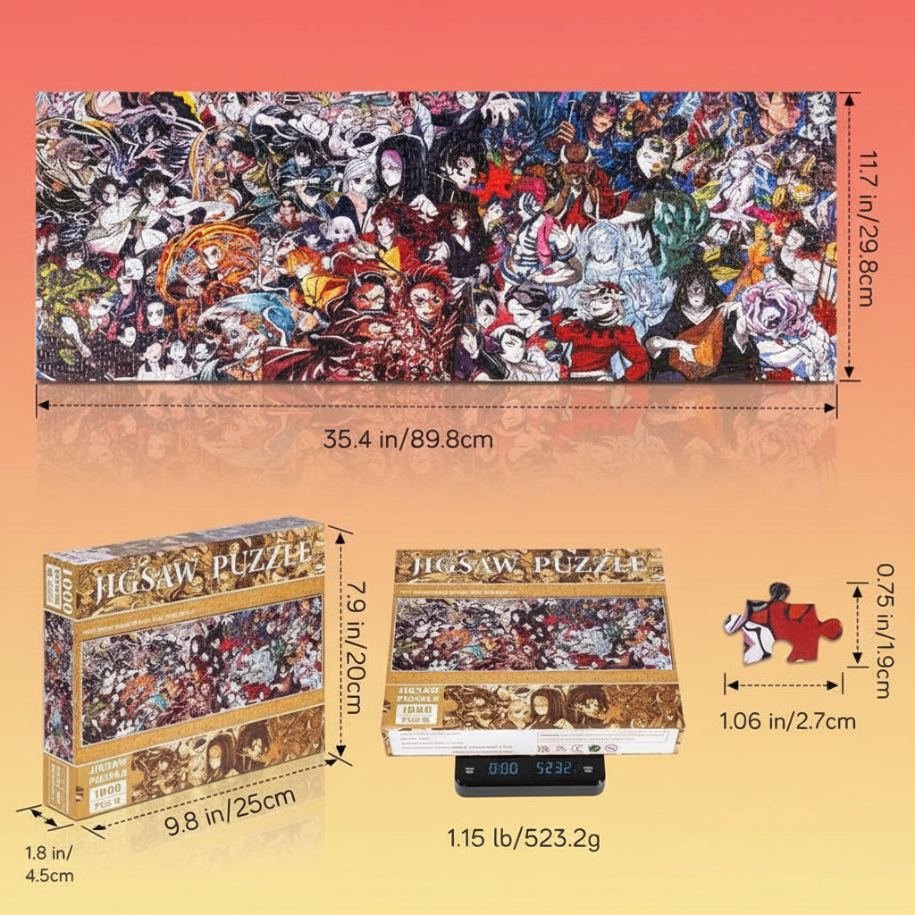 Anime Demon Slayer Puzzle 1000 Pcs 35.4Inch*11.7Inch