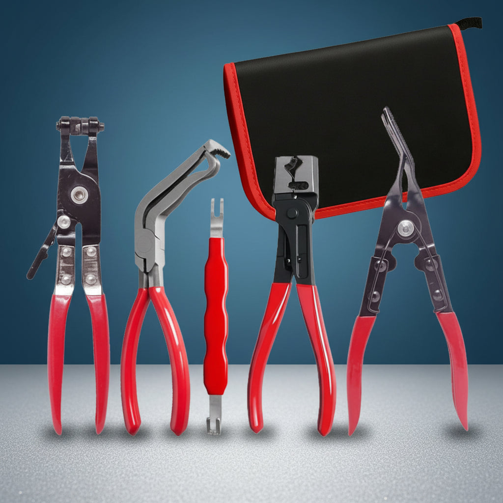 Automotive Electrical Disconnect Pliers Kit,Auto Repair Plier,High-Carbon Steel Connector Separator 60 ° Pliers,Hose Clamp Plier,Car Trim Clip Removal Pliers,Plug Release Tool and Wire Terminal Removal in Storage Bag.