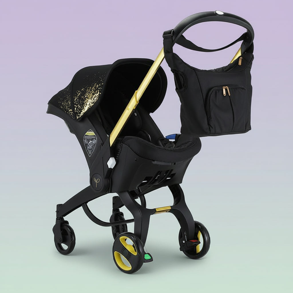 Baby Stroller with Free Bag ,Newborn Stroller,Foldable Stroller Legs,Equipped with Chest Clip,One-Click Contraction Function,Alloy Metal Material,4-Wheel Travel Toddler Stroller