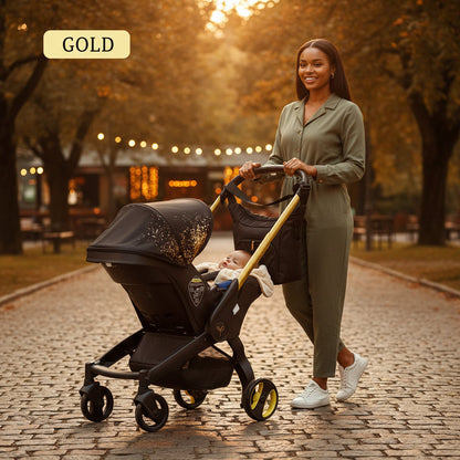 Baby Stroller with Free Bag ,Newborn Stroller,Foldable Stroller Legs,Equipped with Chest Clip,One-Click Contraction Function,Alloy Metal Material,4-Wheel Travel Toddler Stroller