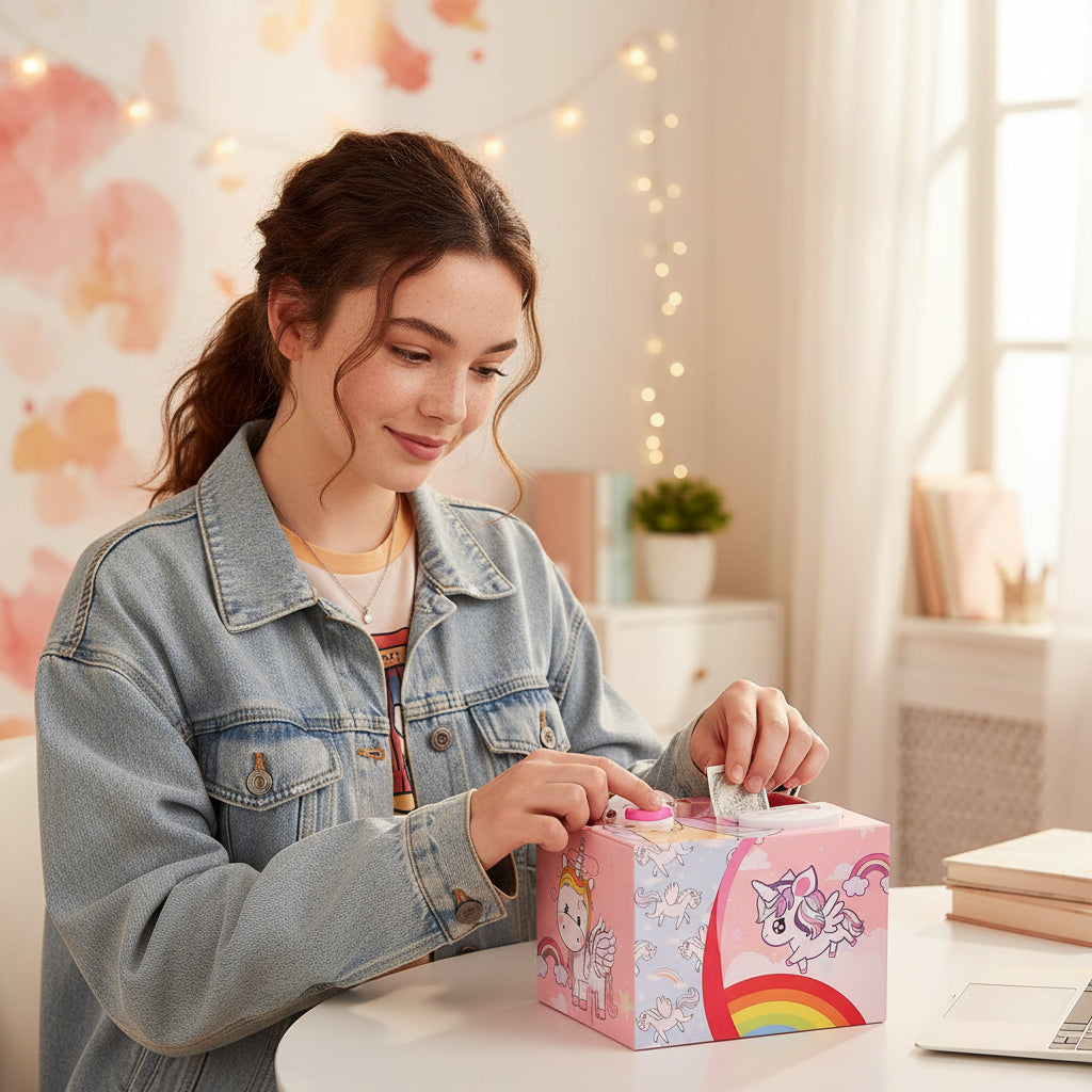 Barelove Kids Piggy Bank, ATM Coin Cash Money Counter Saving Can, Stealing Cute Mokey Electronic Smart Voice Prompt Piggy Bank Safe Locks, Great Gift Fot Boys & Girls