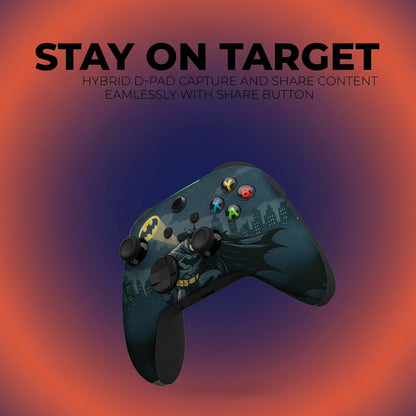 Battman Gottham Guarrdian Custom X-Box Controller Wireless Compatible with X-Box One/Series X/S Customized in USA with Permanent HYDRO-DIP Printing (NOT JUST a SKIN) (MODDED)