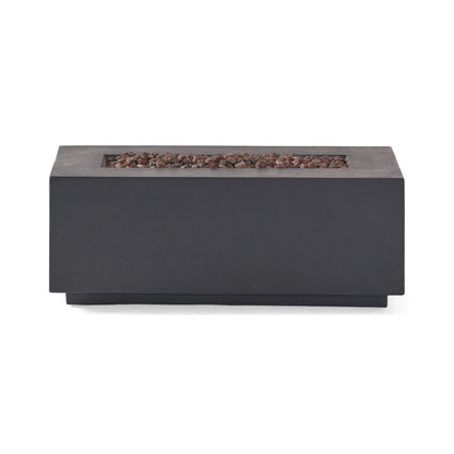 Alora Premium Outdoor Contemporary 40K BTU Rectangular Propane Gas Fire Pit Table (SAK96153)