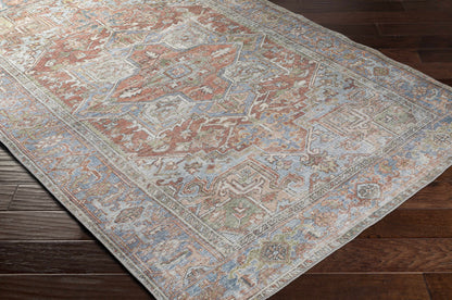 Maayon Medallion Rust Washable Area Rug