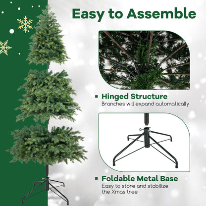 Artificial Christmas Tree Green Hinged Holiday Tree with 721/1019 Lush Branch Tips
