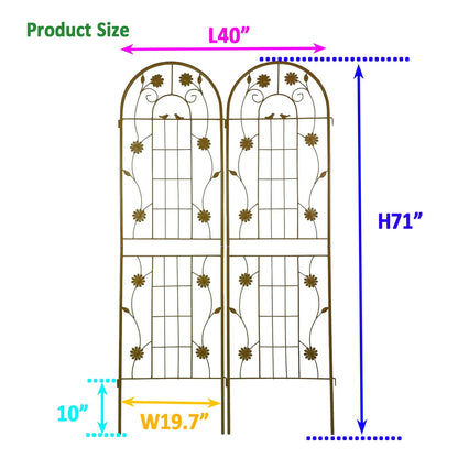 Metal Garden Trellis Rustproof Trellis For Climbing Plant Outdoor Flower Support