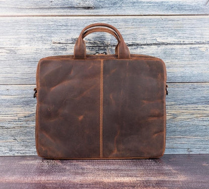 Apollo Leather Business Briefcase / Laptop Case 14"
