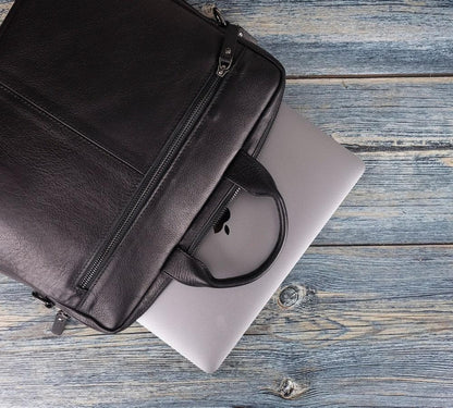 Apollo Leather Business Briefcase / Laptop Case 14"