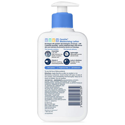 Baby Lotion CeraVe® 8 oz. Pump Bottle Unscented Lotion 60600056023