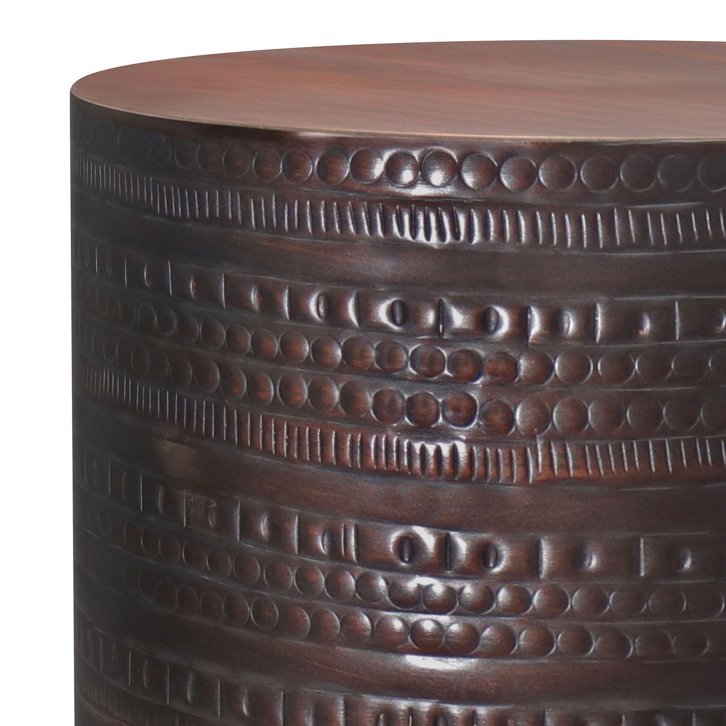 Johnsen - Handcrafted Large Metal Accent Table