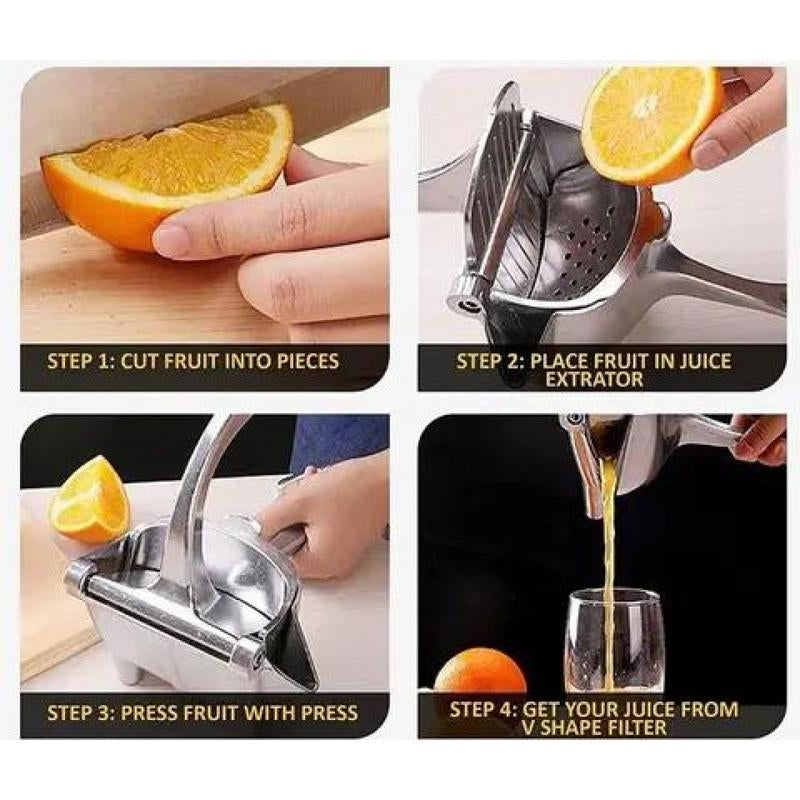 Aluminum Hand Juicer Squeezer - Ergonomic Manual Press for Effortless Citrus & Pomegranate Juice Extraction, Durable & Easy to Clean