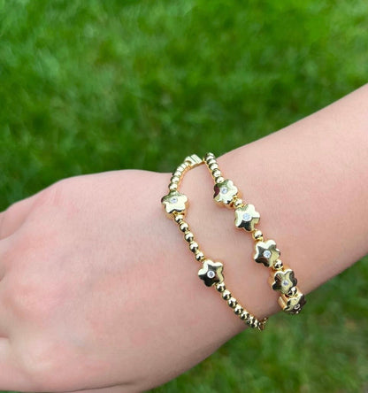 LMTS Classic! Bead & Cz Hearts Bracelet