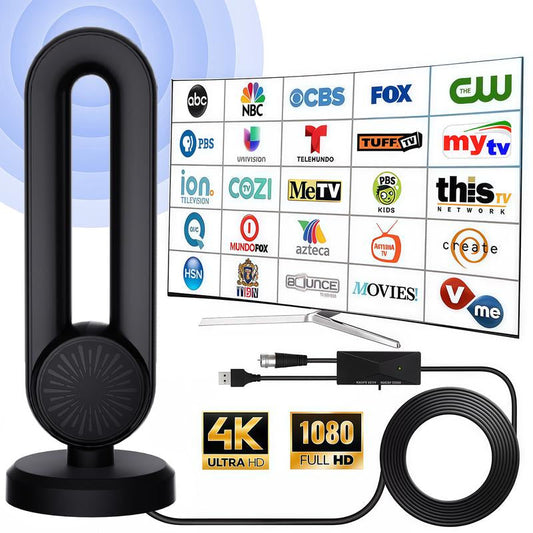 High-Performance Indoor TV Antenna for Smart TVs - Easy Installation, Strong Magnetic Base, Long Range Reception for Local Channels