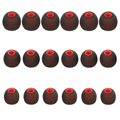 DMZHY Ear Bud Replacement Pieces Silicone Ear Tips Earbud Tips Replacement Earbud Tips Earbud Cover Silicone Fit for in-Ear Headphones(Inner Hole from 3.8mm-5.1mm Earphones) 9 Pairs SML Red/Black