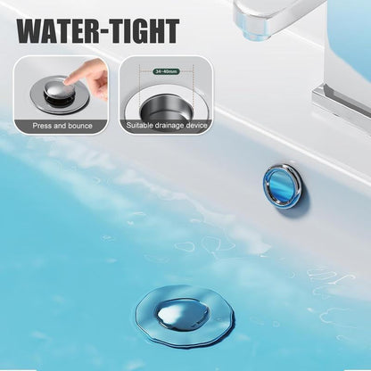 Citydry-Bathroom Sink Stopper Hair Catcher Universal Pop up Sink Drain Filter with Stainless Steel Filter Basket & Brass Drain Plug