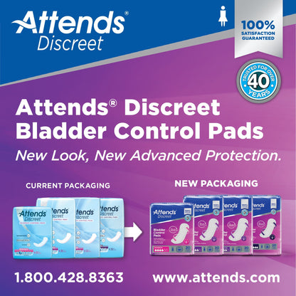 Attends® Discreet Women's Ultimate Bladder Control Pad, 15-Inch Length ADPULT