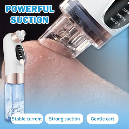 Rechargeable Blackhead Remover Pore Vacuum - 6 Attachments 3 Speed Portable Facial Cleaning Tool USB Fast Charge