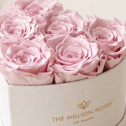 Baby Heart Beige Box | Light Pink Roses