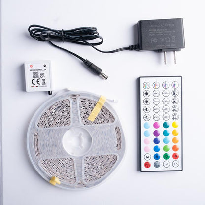 RGB LED Strip Lights 50FT 100FT with Music Sync Smart App Control Color Changing Flexible DIY Home Decoration Kit Remote Included