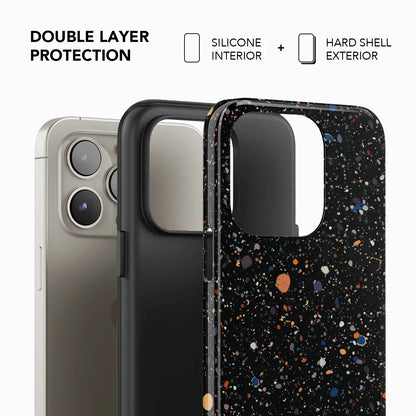 Obsidian Mist | Black Paint Splatter iPhone Case