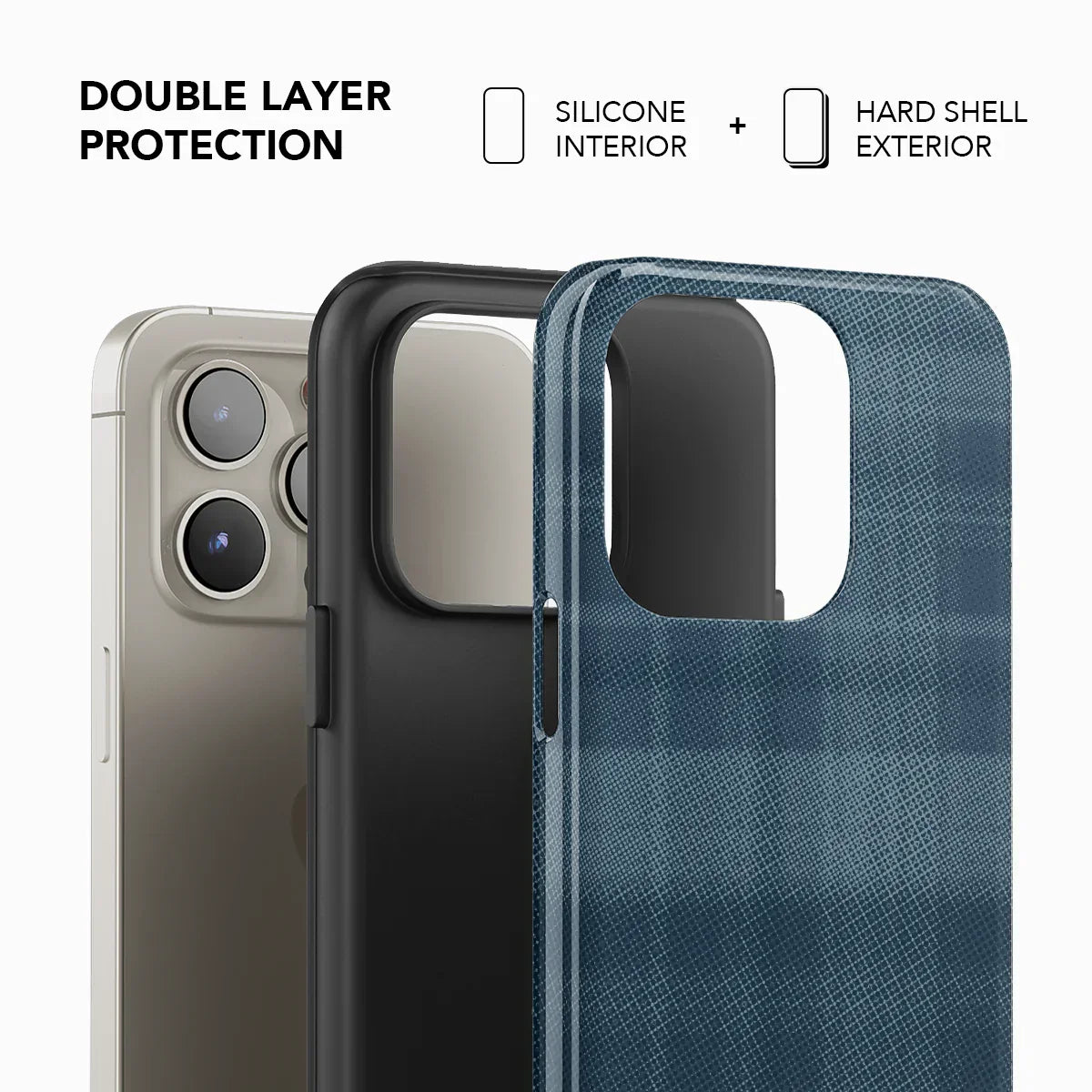 Denim | Blue Flannel Plaid iPhone Case