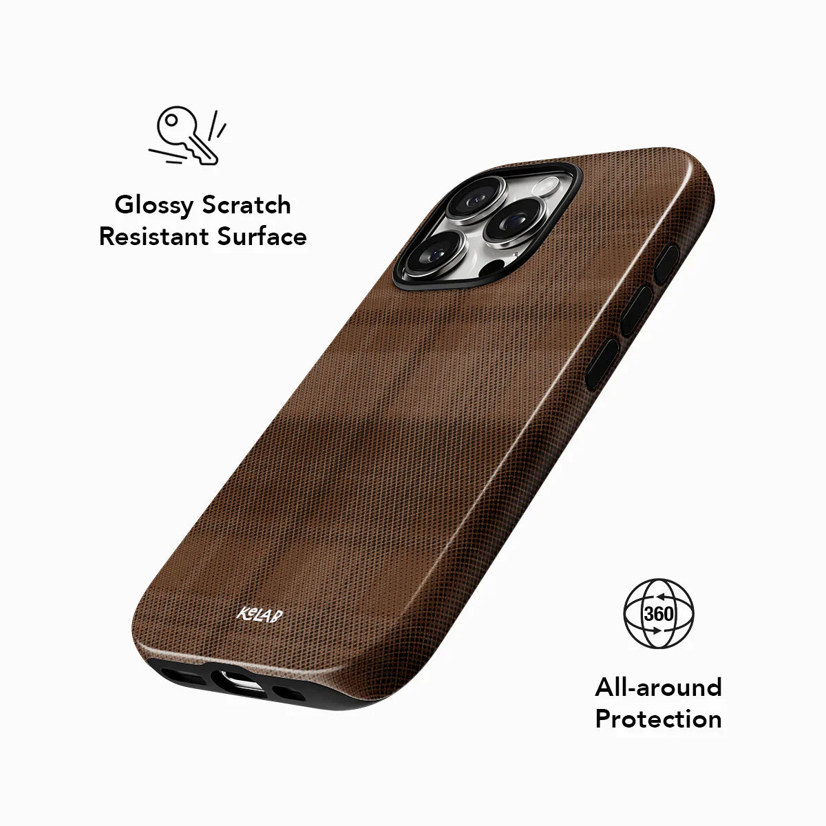 Chestnut | Brown Flannel Plaid iPhone Case